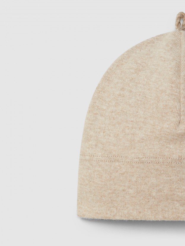 Gorro em jersey cardado