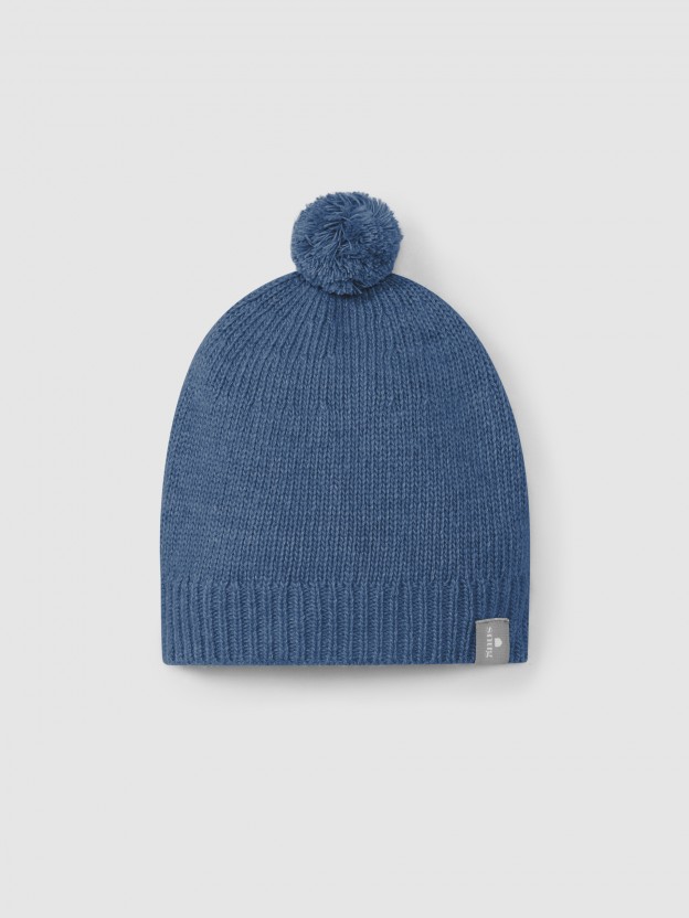 Gorro de punto con pompn