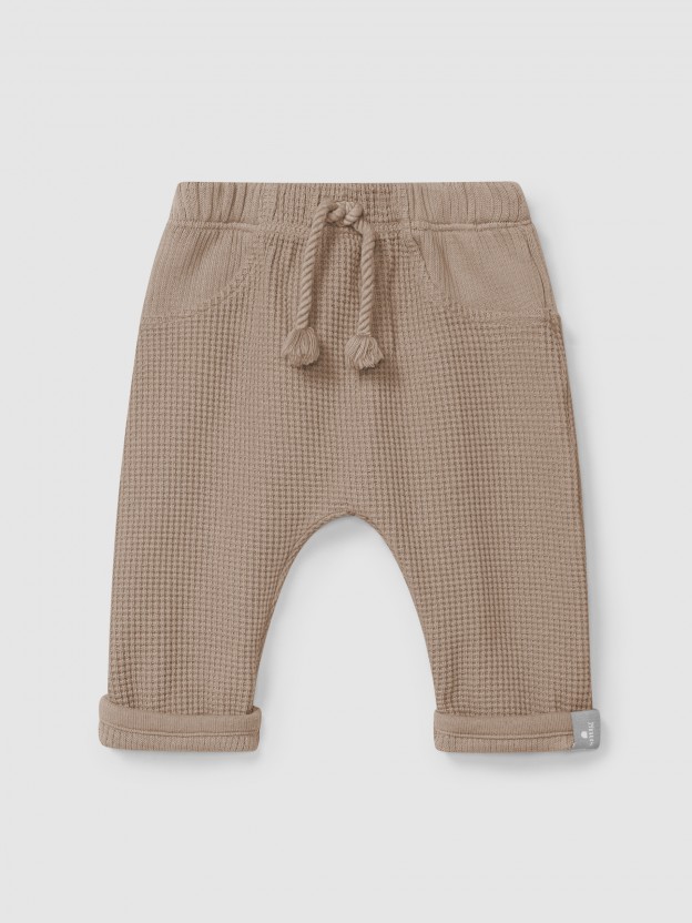 Calas pull-up em malha waffle