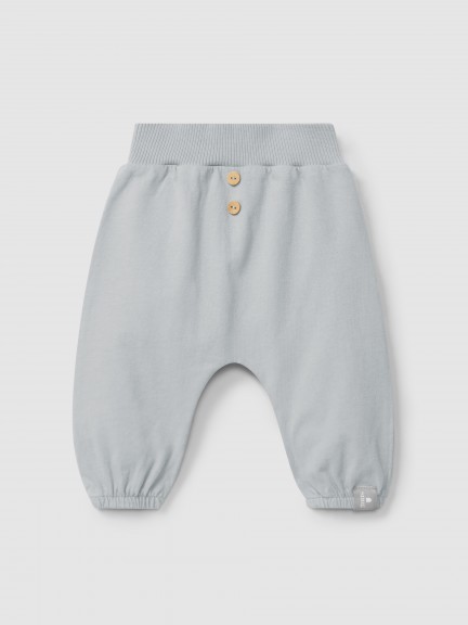 Pantalon pull-up uni en coton biologique