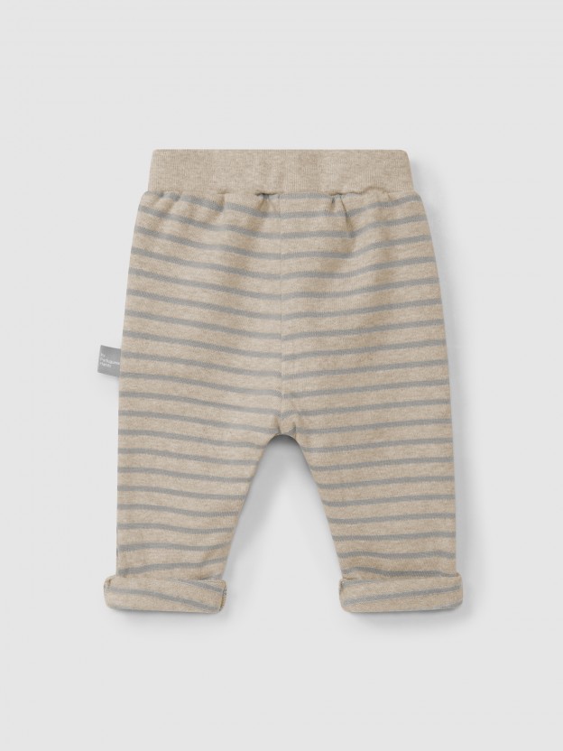 Pantalon pull-up  rayures en jersey card