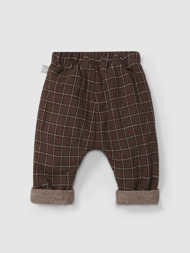 Pantalon pull-up  carreaux