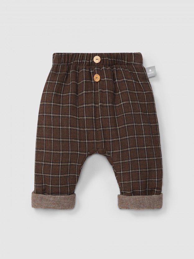 Pantalon pull-up  carreaux