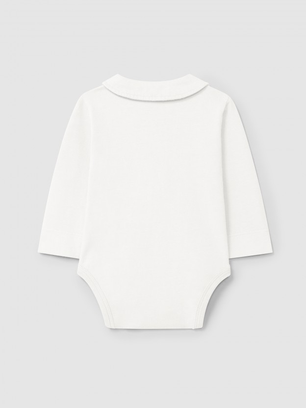 Body uni  col peter pan en coton biologique