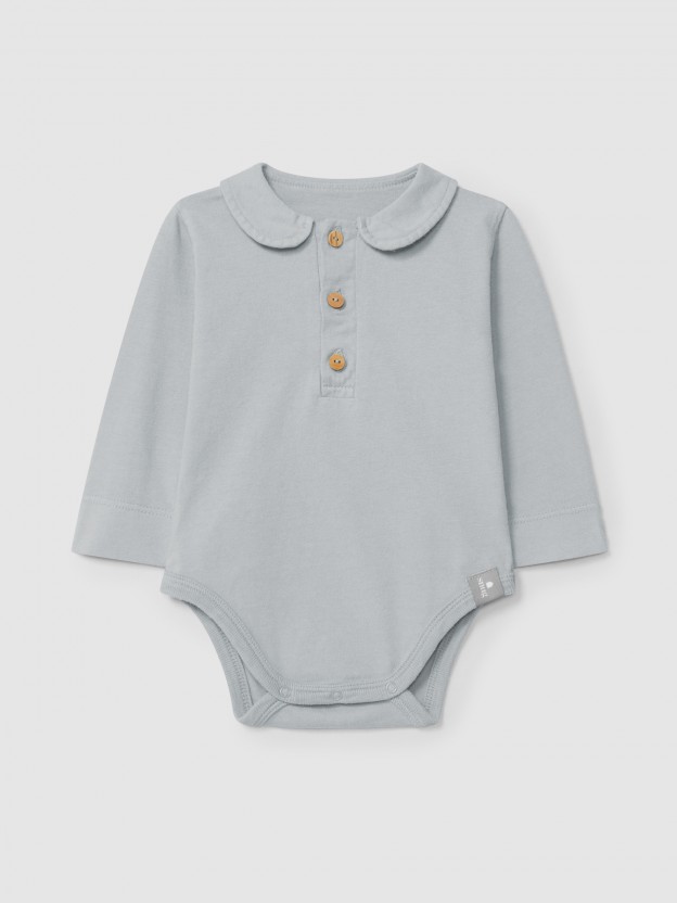 Body uni  col peter pan en coton biologique