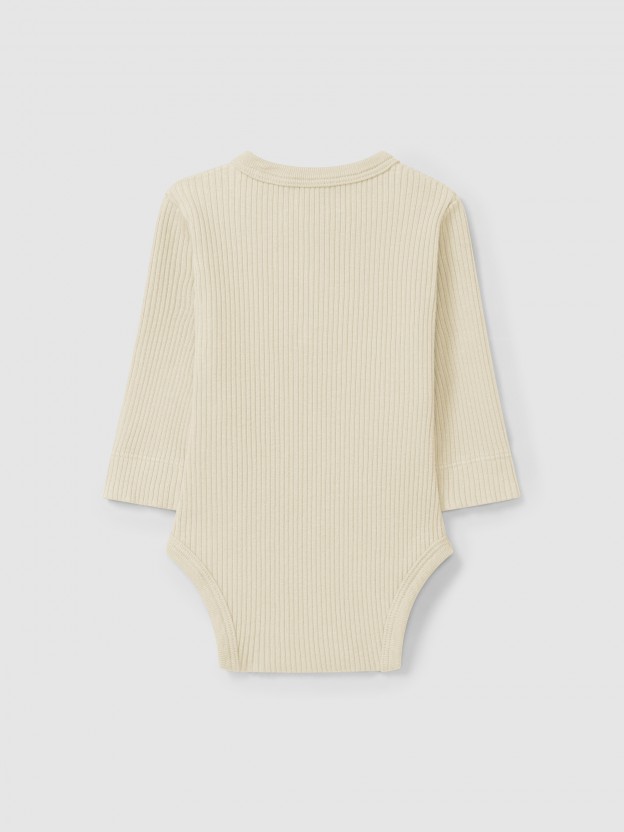 Body  col rond en maille cannele