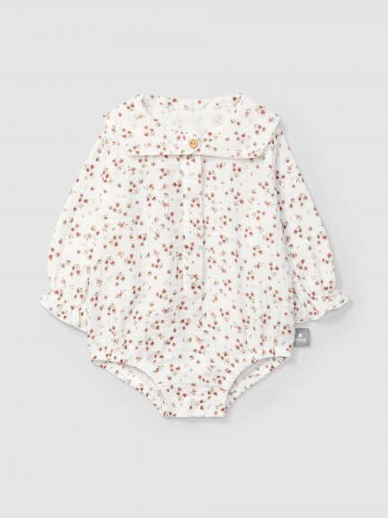 Body em musseline estampado floral