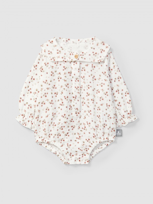 Body de muselina estampado floral Body de muselina estampado floral