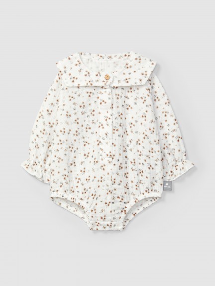 Body en mousseline imprim  fleurs