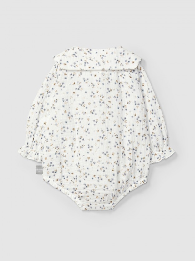 Body de muselina estampado floral