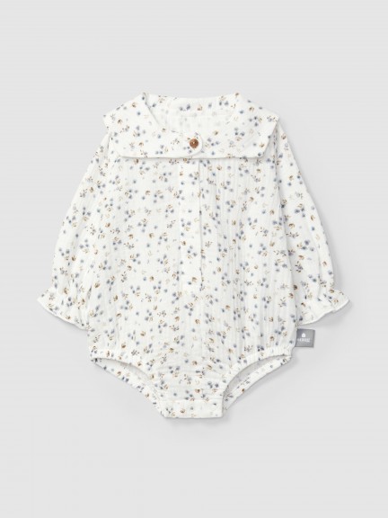 Body de muselina estampado floral