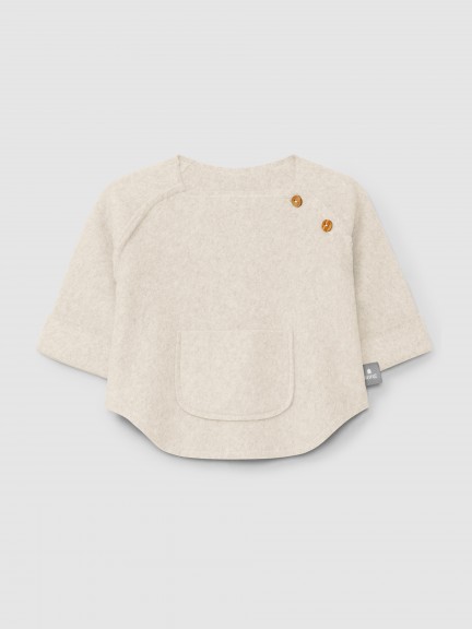 Sweater in organic cotton fleece