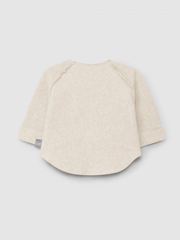 Pull en maille polaire en coton biologique