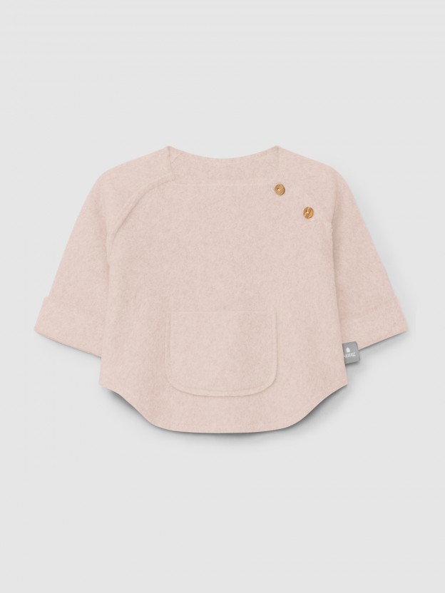 Pull en maille polaire en coton biologique