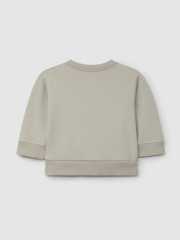 Sudadera de felpa con bolsillo tipo canguro