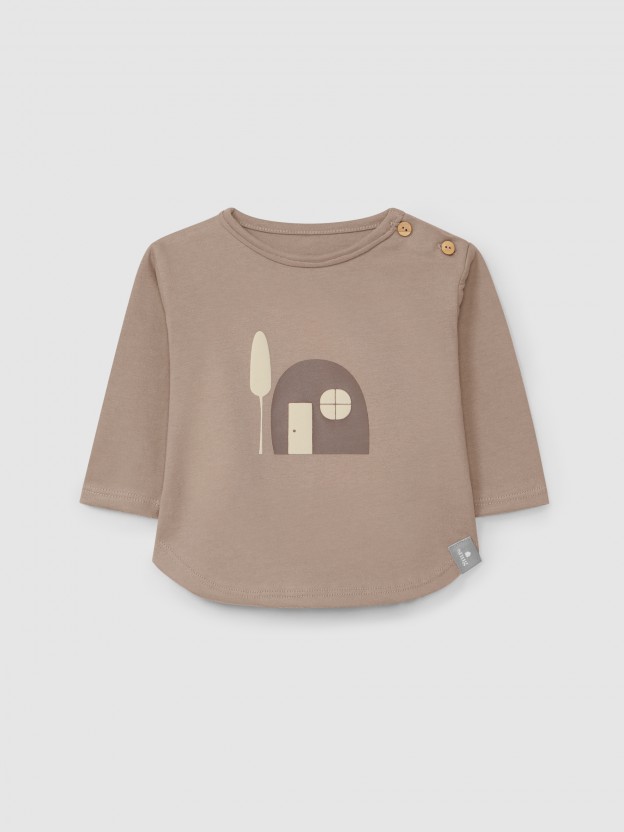 Longsleeve in organic cotton with print