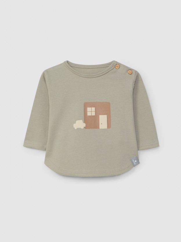 Longsleeve in organic cotton with print