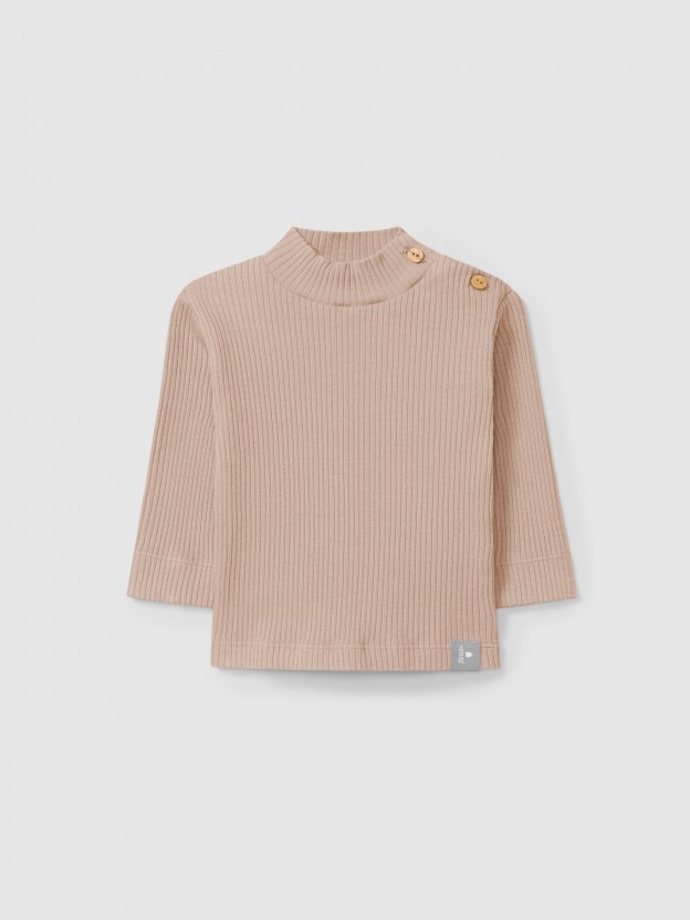 Longsleeve turtleneck in ribbed jersey Longsleeve turtleneck in ribbed jersey