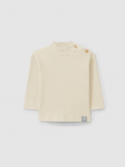 Longsleeve turtleneck in ribbed jersey