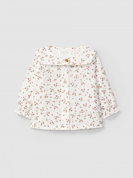 Blusa de muselina estampado floral