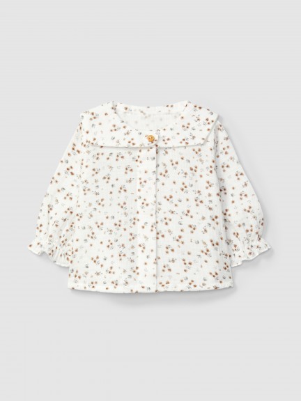 Blusa de muselina estampado floral