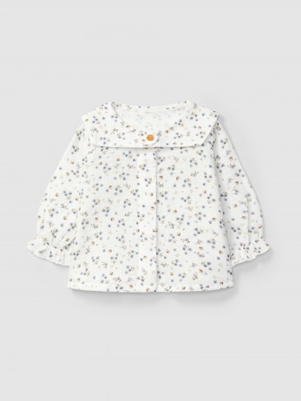 Blusa de muselina estampado floral