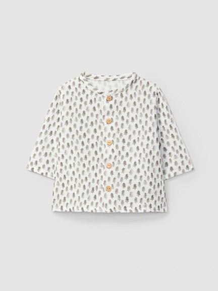 Chemise en mousseline imprime