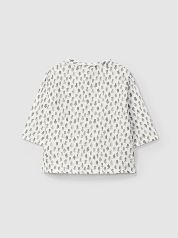 Chemise en mousseline imprime