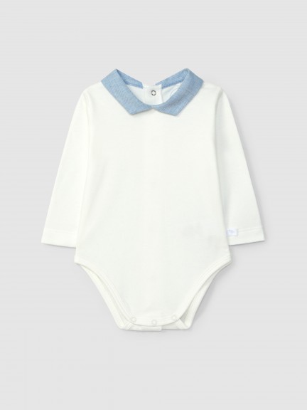 Pointy collar bodysuit