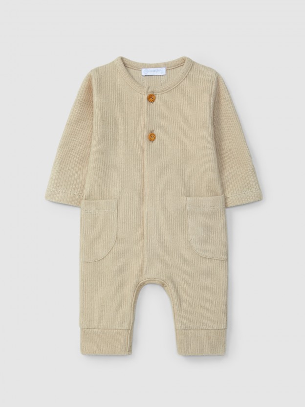 Organic cotton jumpsuit with pockets
