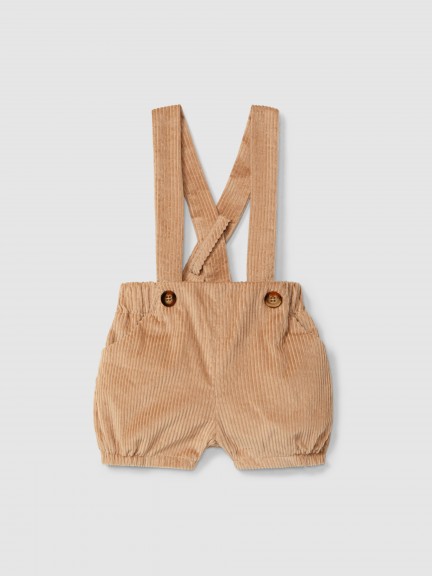 Pantaln Corto de pana con tirantes