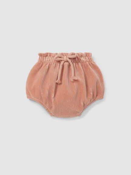 Couvre-couche en tissu de type velours ctel avec cordon dcoratif