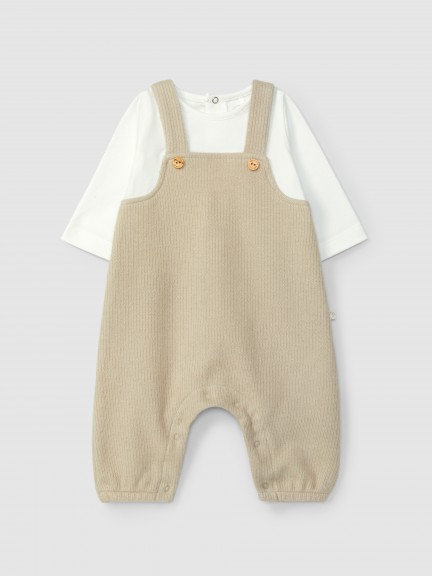 Two-in-one organic cotton romper