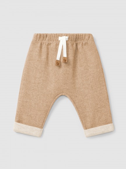 Pantalon pull-up en maille en pi