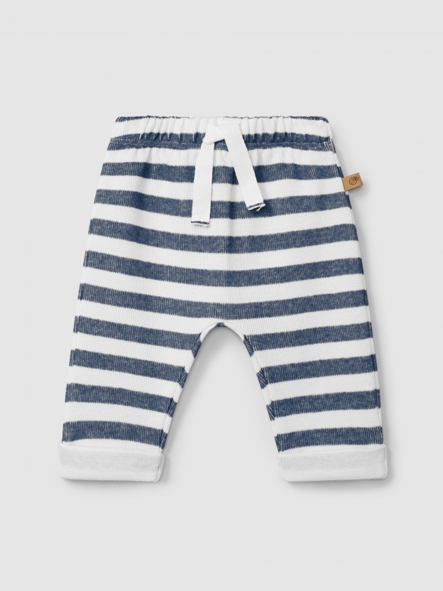 Striped pull-up pants