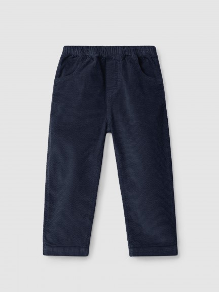 Pantalon pull-up en velours ctel  quatre poches