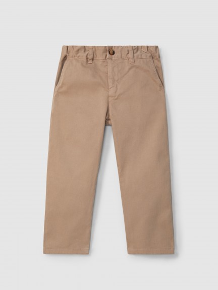 Twill pants with four pockets