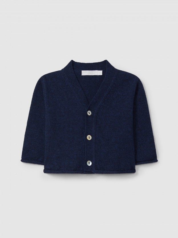 Gilet tricot col en V