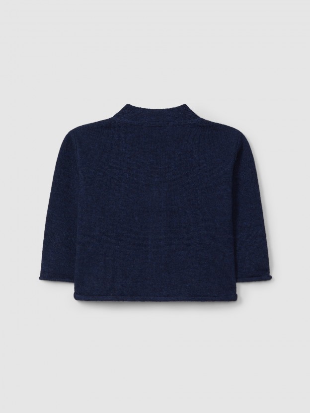 Gilet tricot col en V