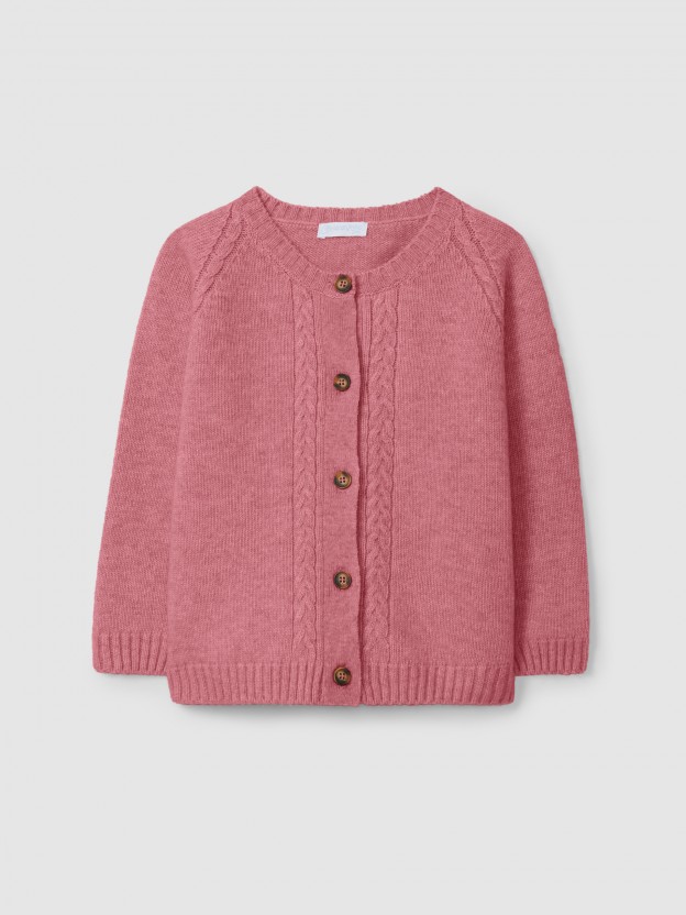 Gilet tricot avec dtail de tresse