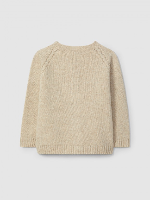 Gilet tricot avec dtail de tresse
