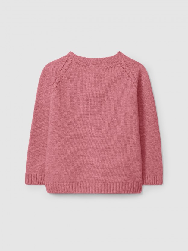 Gilet tricot avec dtail de tresse