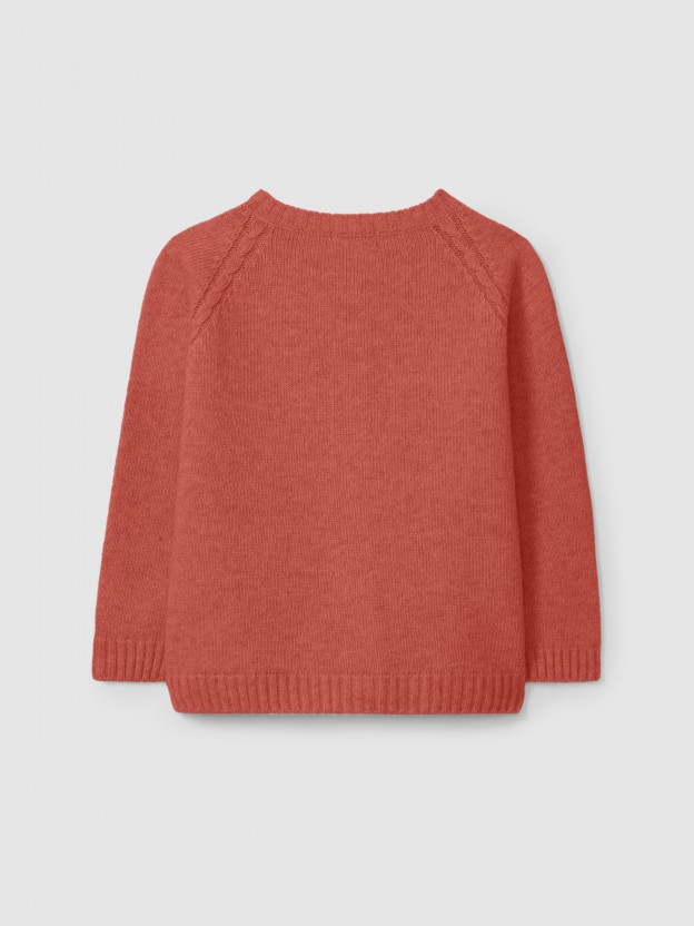 Gilet tricot avec dtail de tresse