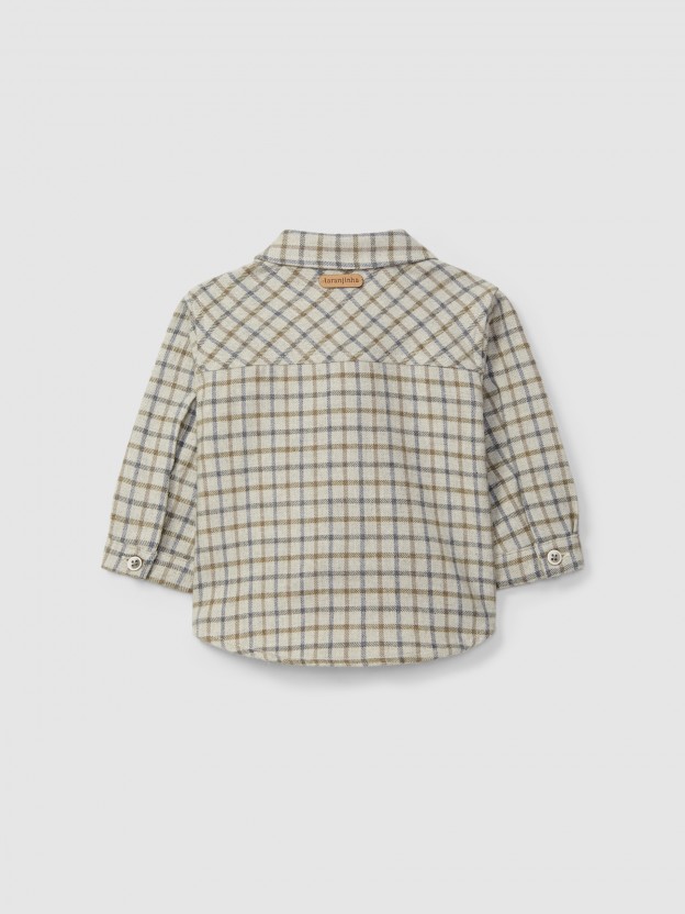 Chemise carreaux coton biologique