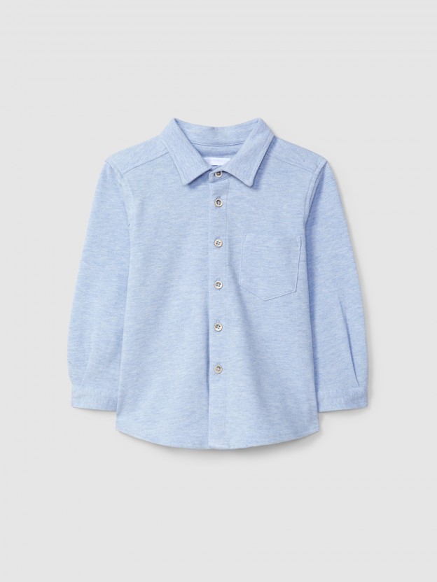 Chemise piqu avec poche
