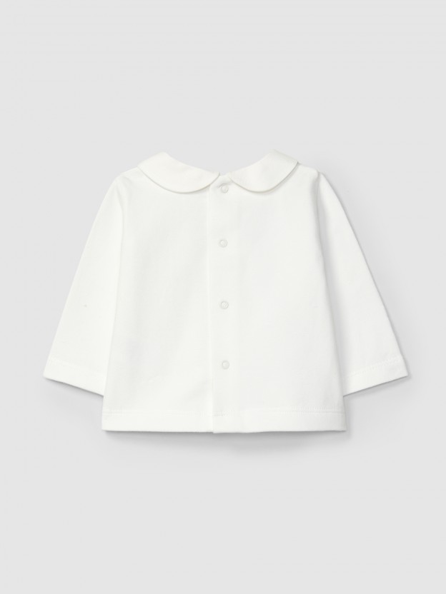 Longsleeve  col claudine