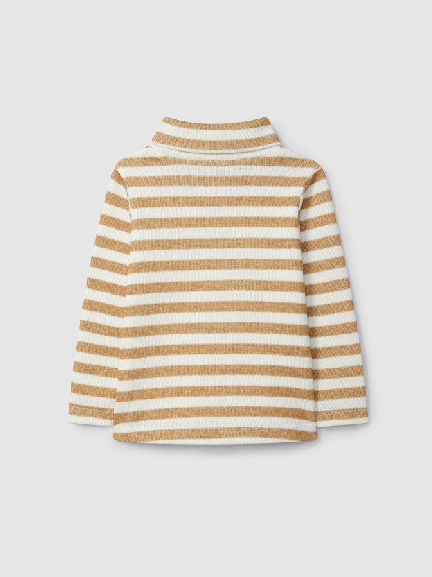 Striped turtleneck sweater