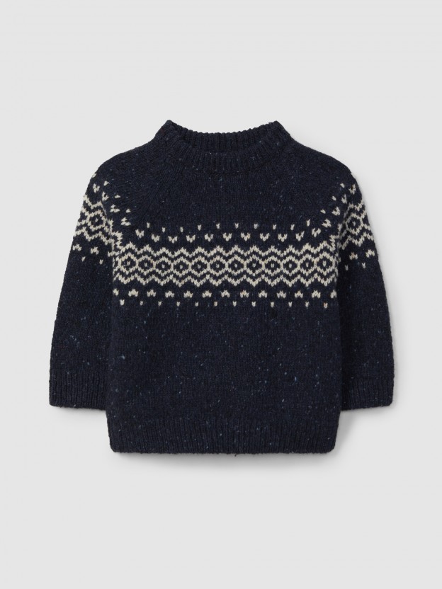 Pull tricot avec jacquard