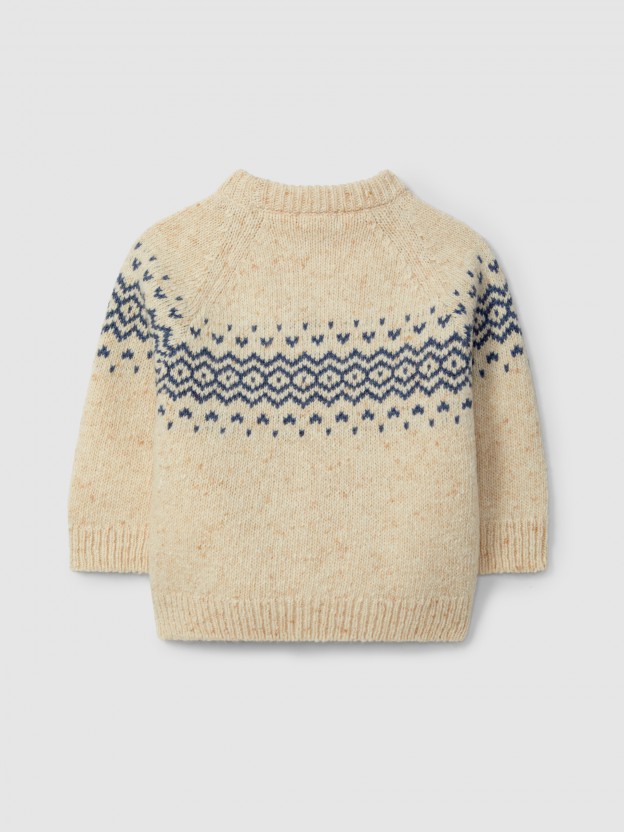 Knitted jumper with jaquard