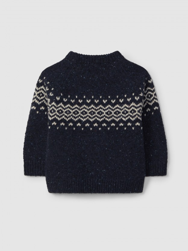 Pull tricot avec jacquard